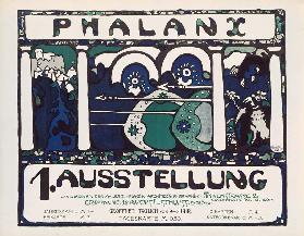 Poster of the first phalanx exhibition (after a drawing of Kandinsky)