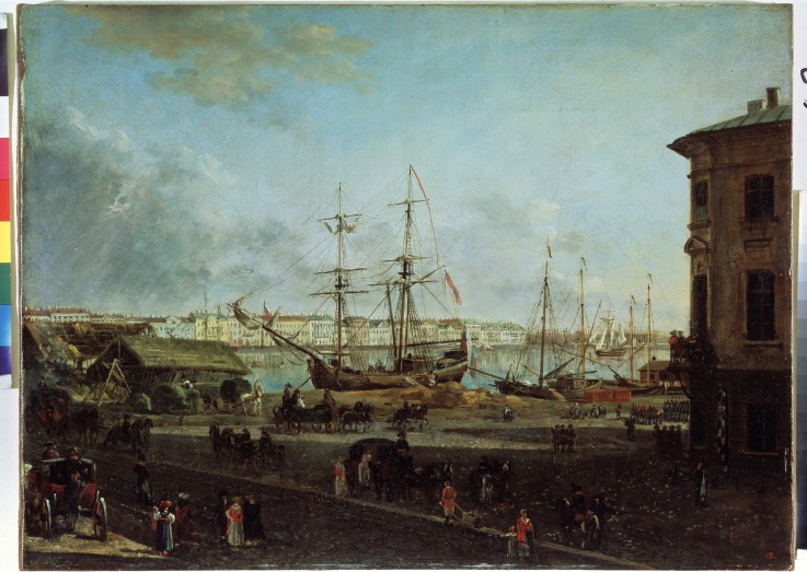 View of the English Embankment from the Vasilievsky Island od Werkst. Alexejew