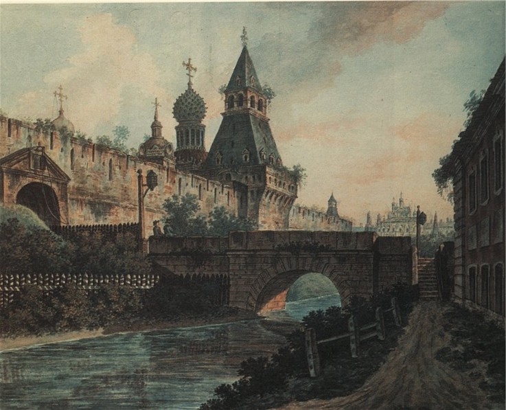 View of St. Nicholas Gates to Kitay-gorod in Moscow od Werkst. Alexejew