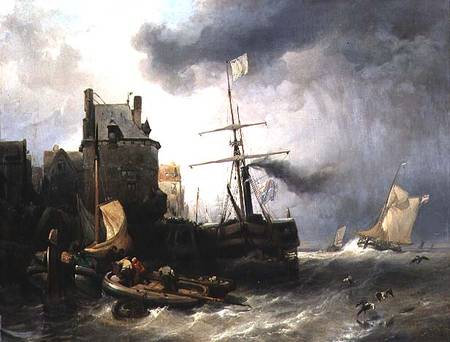 The Storm at Dunkirk od Wijnand Joseph Nuyen