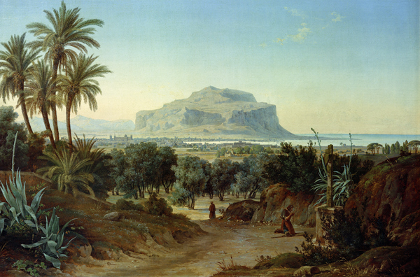 View of Palermo with Mount Pellegrino od Wilhelm Ahlborn