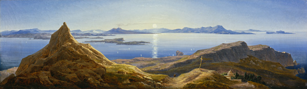 Küstenlandschaft am Golf von Neapel od Wilhelm Ahlborn