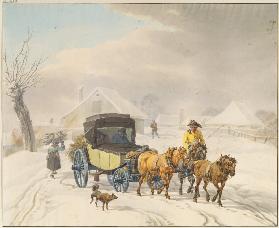 Stagecoach in Winter