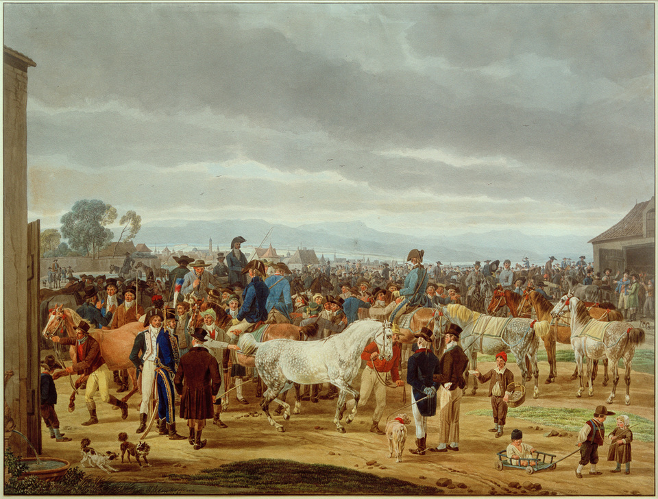 Pferdemarkt od Wilhelm Alexander Wolfgang von Kobell