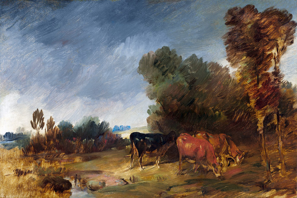 Große Herbstlandschaft mit Kühen od Wilhelm Busch