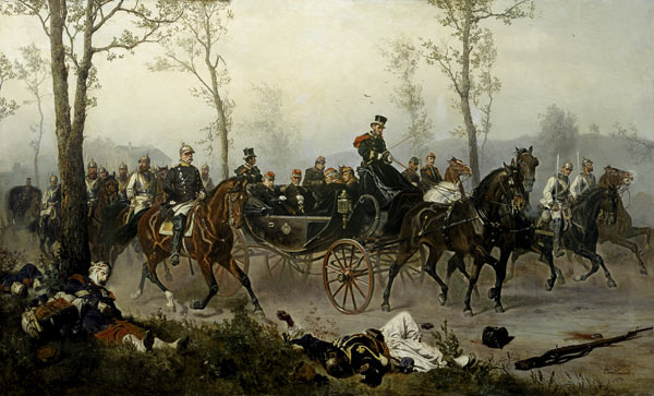 Napoleon III. and Bismarck on the way to Paris. od Wilhelm Camphausen