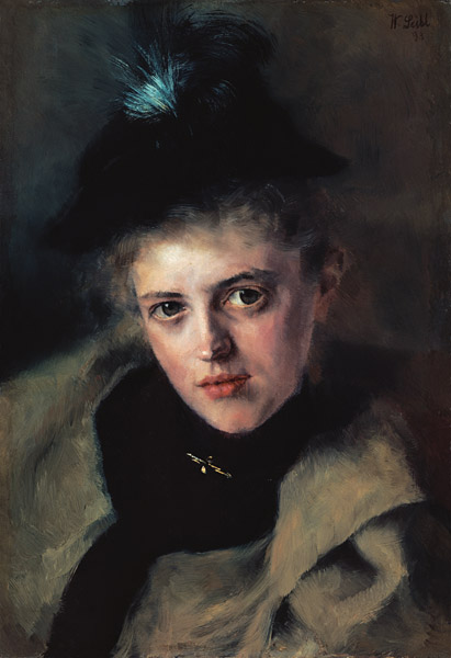 Portrait of Mrs Apotheker Rieder od Wilhelm Maria Hubertus Leibl
