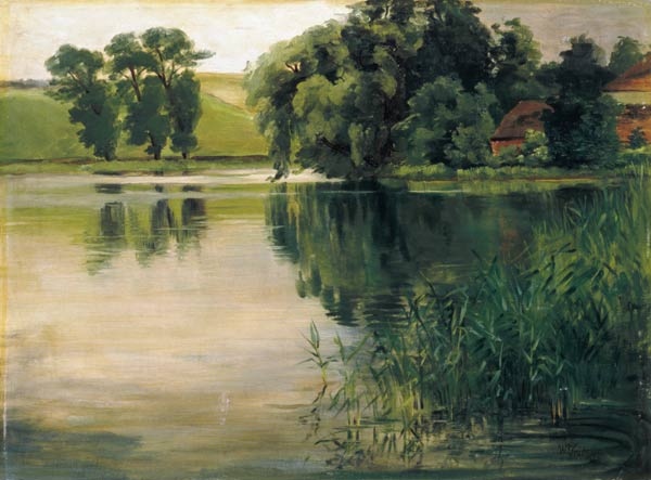 An einem kleinen See od Wilhelm Trübner