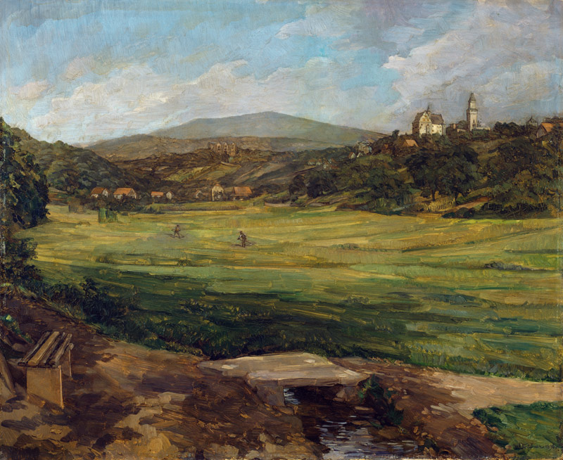 View of Kronberg in the Taunus. od Wilhelm Trübner