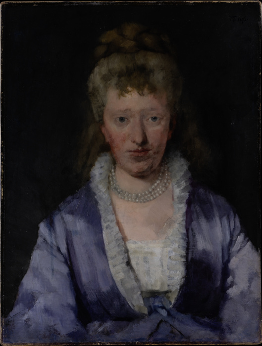 Portrait of a Dame with a Violet Dress od Wilhelm Trübner