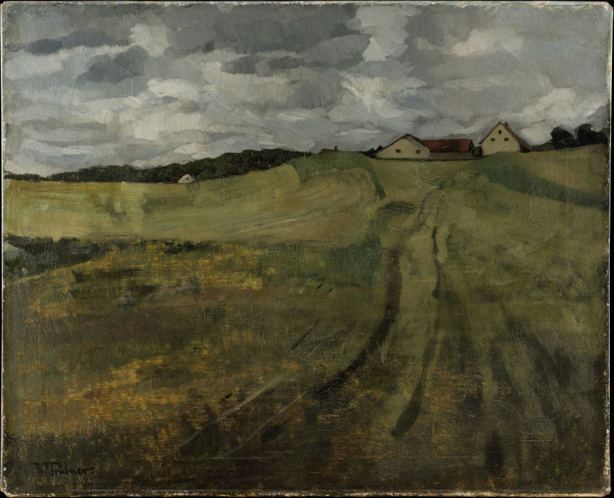 Stubble Field with Ascending Path near Wessling od Wilhelm Trübner