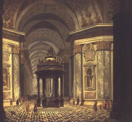 Interior of a Church od Wilhelm van Ehrenberg