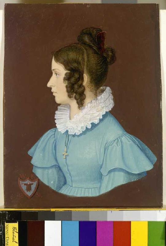 Josephine Suttner, the bride of the artist. od Wilhelm von Kaulbach