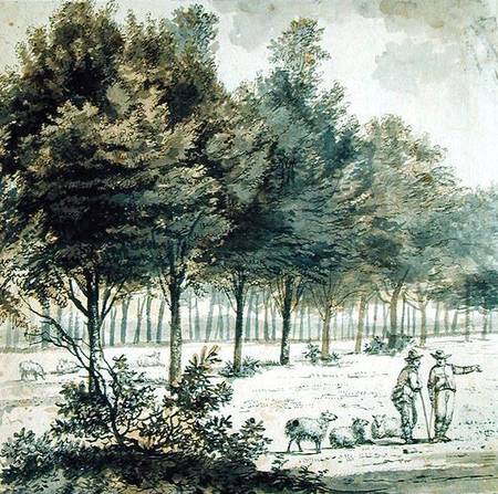 Two Shepherds and an Avenue od Willem de Heusch