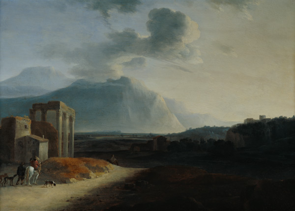 Landscape with Mount Stromboli od Willem Schellinks