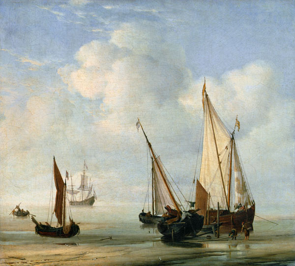 Calm Sea. c.1650 od Willem van de Velde d.J.