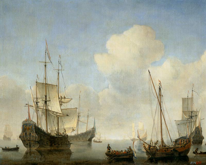 Schiffe an der West-Afrikanischen Küste od Willem van de Velde d.J.
