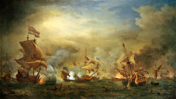 The Battle of the Texel, Kijkduin od Willem van de Velde d.J.