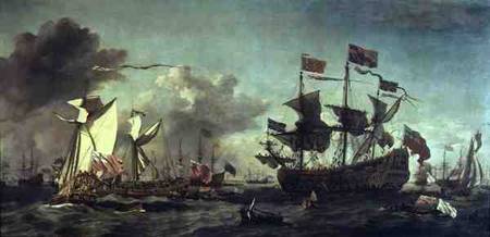 Royal Visit to the Fleet od Willem van de Velde d.J.