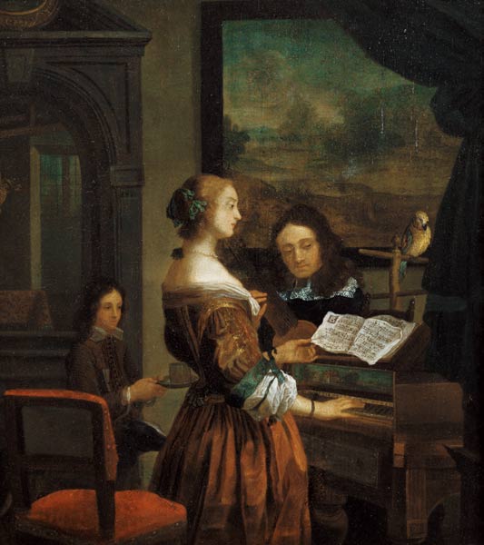 The Music Lesson (panel) od Willem van Mieris