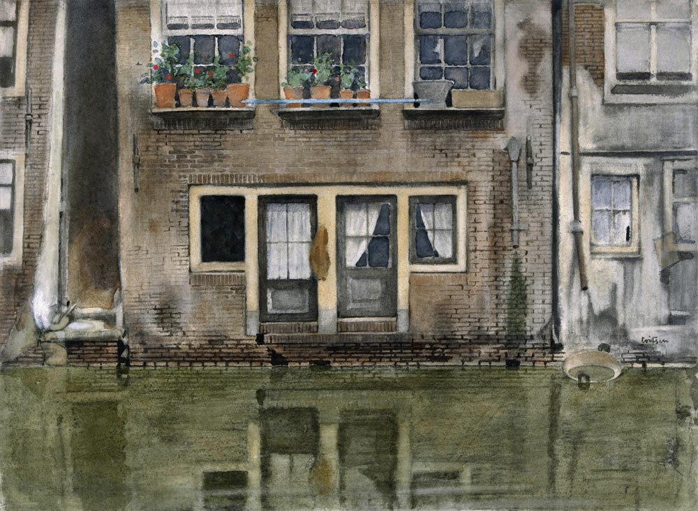 Dům na kanálu v Amsterdamu  od Willem Witsen