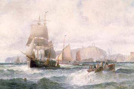 Shipping off a Coastline od William A. Thornley or Thornbery