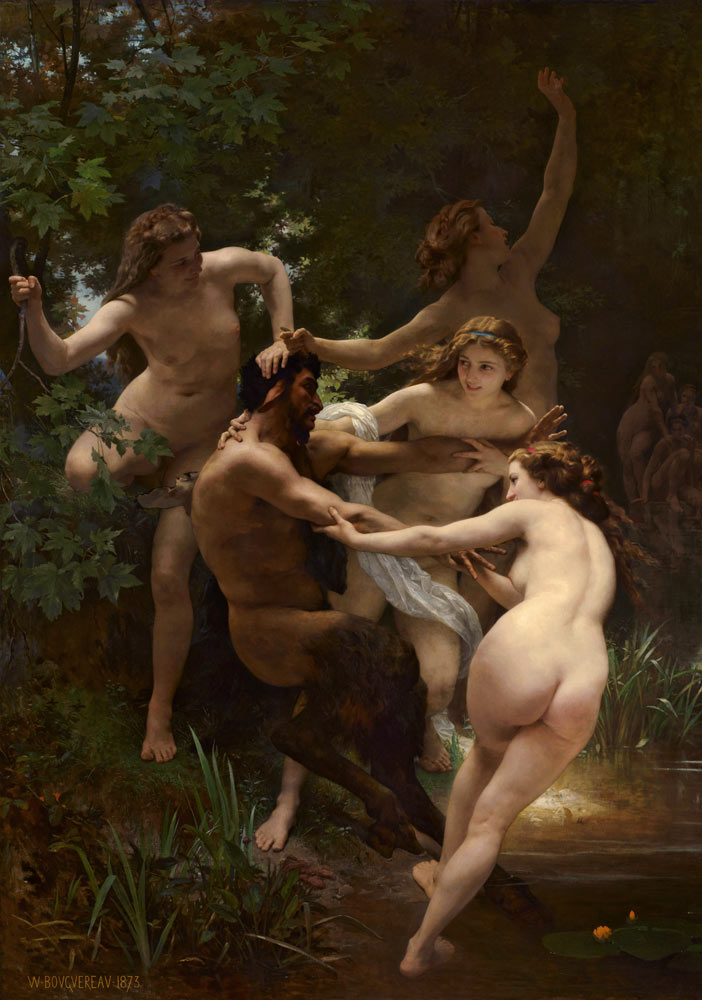 Nymphs and Satyr od William Adolphe Bouguereau