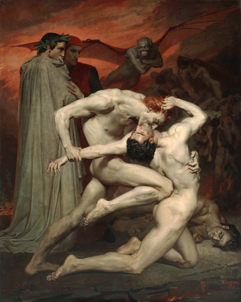 Dante and Virgil in Hell od William Adolphe Bouguereau