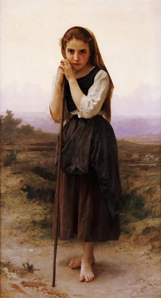 A Little Shepherdess od William Adolphe Bouguereau
