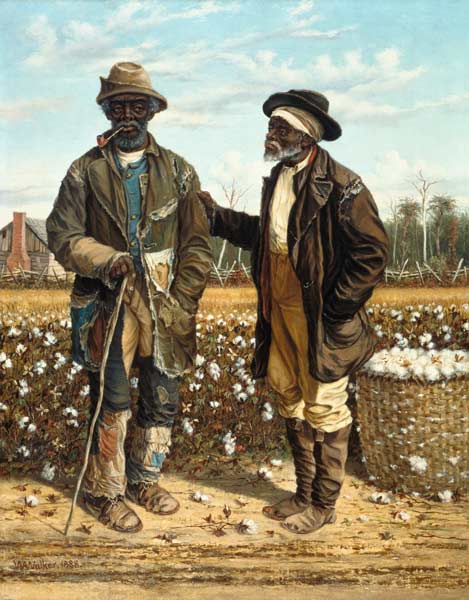 Two old black cotton pickers in the conversation. od William Aiken Walker