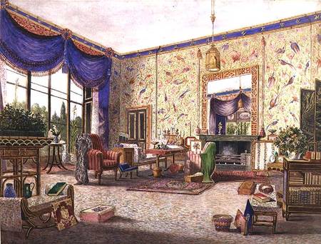 The Chinese Drawing Room, Middleton Park, Oxfordshire od William Alfred Delamotte