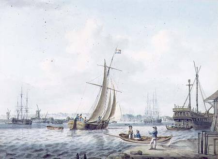 A View of Greenwich and Deptford showing the Royal Naval College and the Royal Dockyard od William Anderson