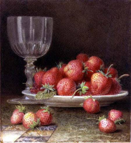 Strawberries and a Glass od William B. Hough