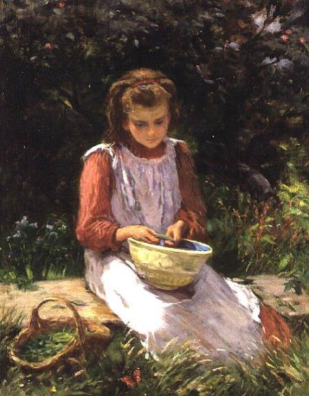 Shelling Peas od William Banks Fortescue