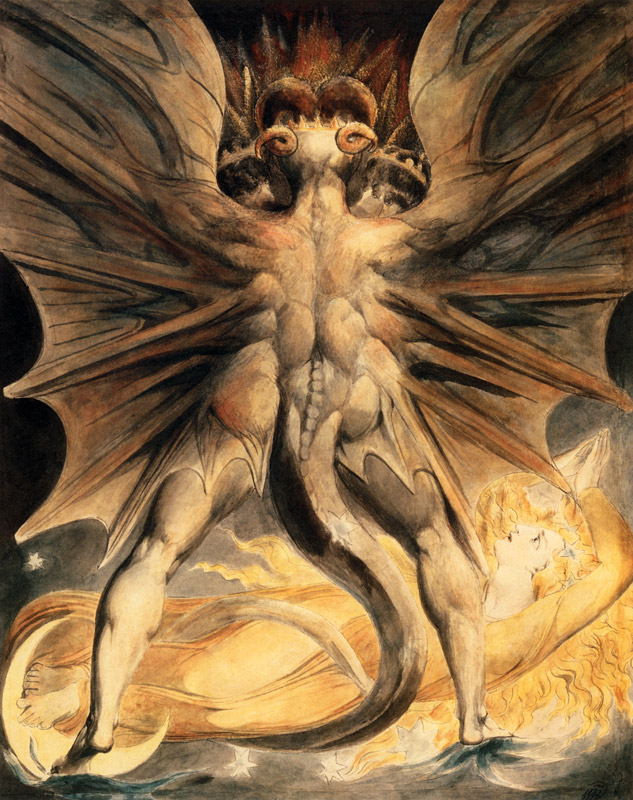 The Great Rad Dragon and the Woman Clothed with the Sun od William Blake