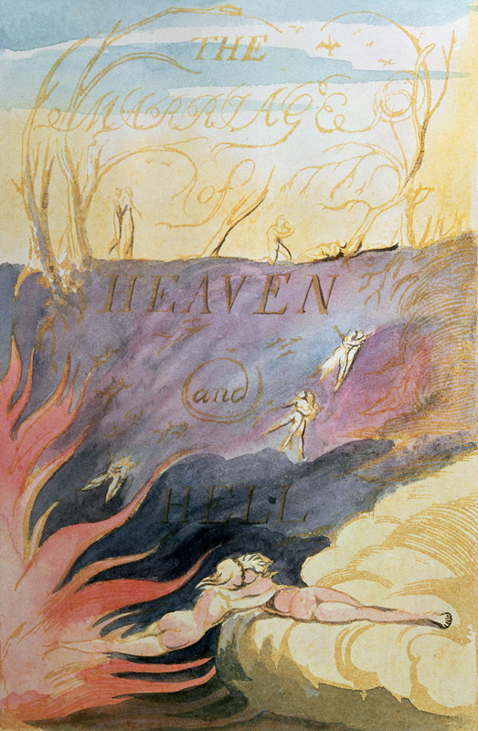 The Marriage of Heaven and Hell; title-page od William Blake