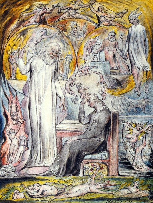 The Spirit of Plato (from John Milton's L'Allegro and Il Penseroso) od William Blake