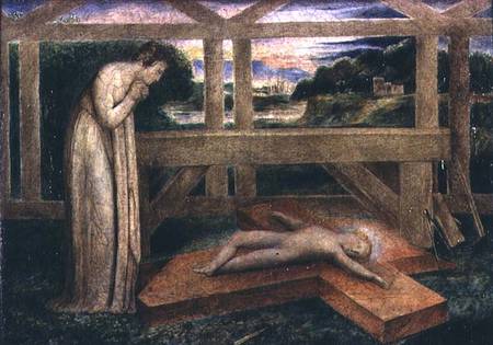 The Christ Child asleep on a Cross od William Blake