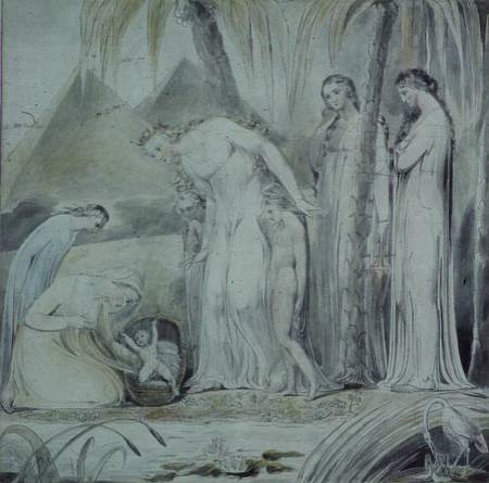 The compassion of Pharaoh's Daughter or The Finding of Moses od William Blake