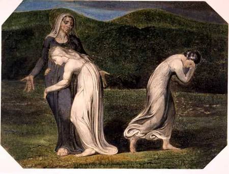 Naomi entreating Ruth and Orpah to return to the land of Moab, from a series of 12 known as 'The Lar od William Blake