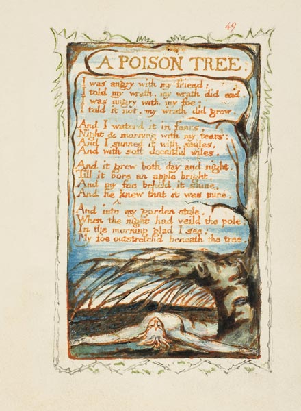 A Poison Tree. Songs of Innocence and of Experience od William Blake