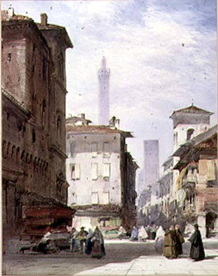 Leaning Tower, Bologna od William Callow