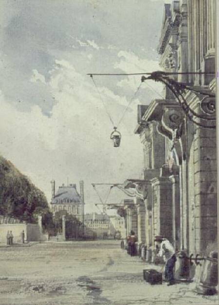 The Rue de Rivoli, near the Tuileries, Paris od William Callow