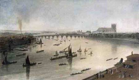 Westminster Bridge from Somerset House od William Daniell