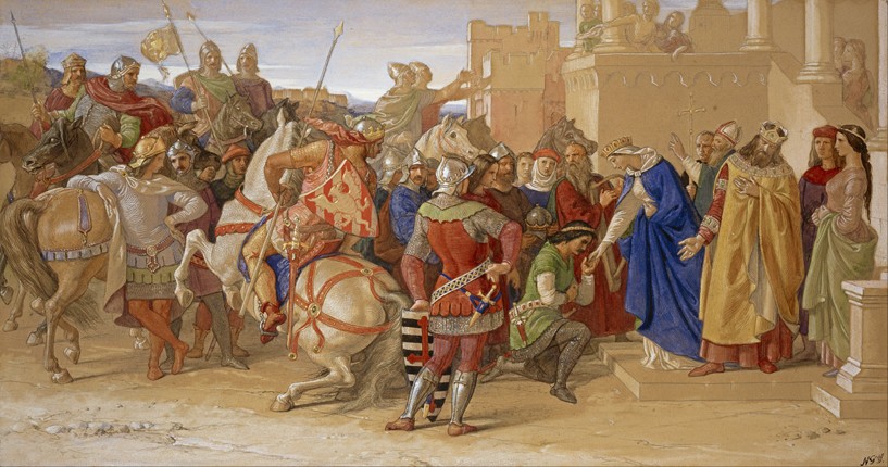 The Knights of the Round Table about to Depart in Quest of the Holy Grail od William Dyce