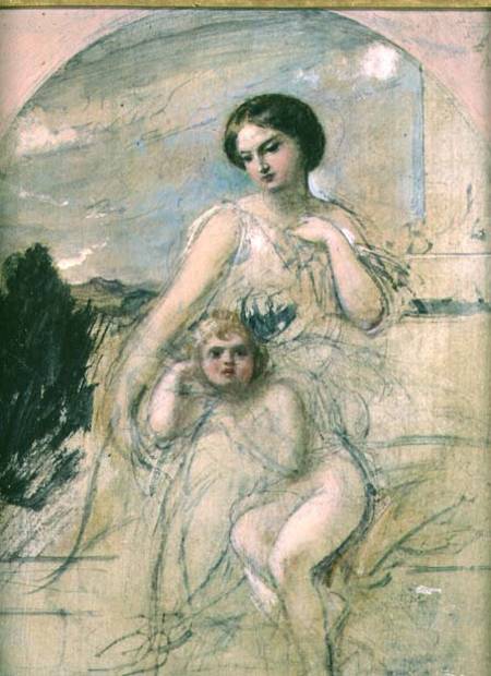 Mother and Child (board) od William Edward Frost