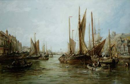Quayside with Fishing Boats od William Edward Webb