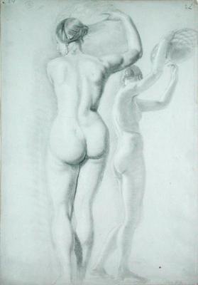 Figure studies (pencil on paper) od William Etty