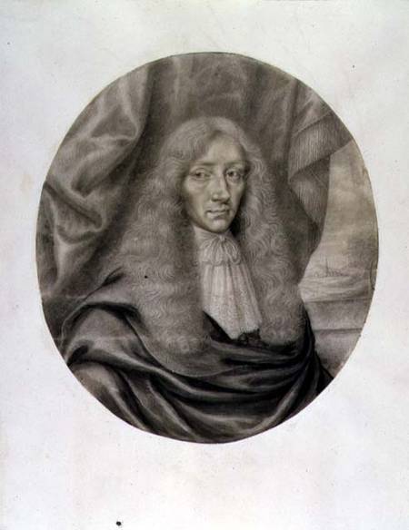 Portrait of Robert Boyle (1627-91) (pencil & ink on paper) od William Faithorne