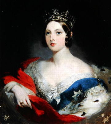 Queen Victoria, 1843 (oil on canvas) od William Fowler